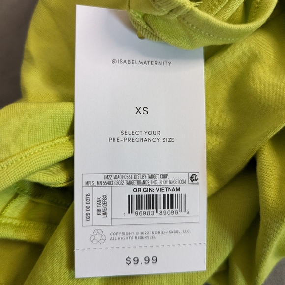 Isabel Maternity Tank Top Green - Picture 10 of 10